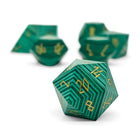 Gamers Guild AZ Norse Foundry Norse Foundry Gemstones - 7-Piece Set - Malachite w/ gold font Norse Foundry