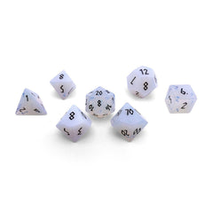 Gamers Guild AZ Norse Foundry Norse Foundry Gemstones - 7-Piece Set - Opalite - Black Font Norse Foundry