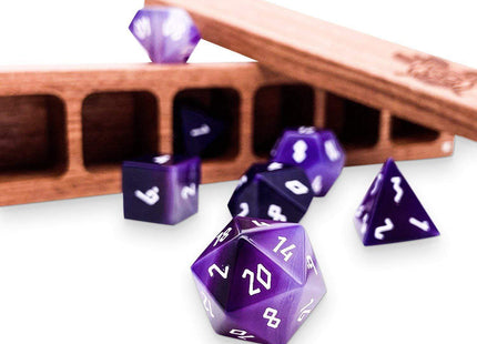 Gamers Guild AZ Norse Foundry Norse Foundry Gemstones - 7-Piece Set - Purple Striped Agate Norse Foundry