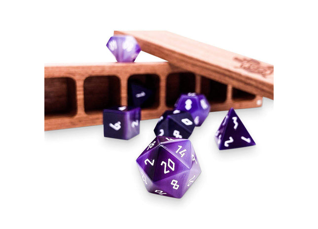 Gamers Guild AZ Norse Foundry Norse Foundry Gemstones - 7-Piece Set - Purple Striped Agate Norse Foundry