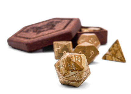 Gamers Guild AZ Norse Foundry Norse Foundry Gemstones - 7-Piece Set - Yellow Striped Marble Norse Foundry