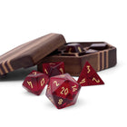 Gamers Guild AZ Norse Foundry Norse Foundry Glass Dice - 7-Piece Set - Zircon Garnet Norse Foundry