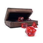 Gamers Guild AZ Norse Foundry Norse Foundry Glass Dice - 7-Piece Set - Zircon Ruby Norse Foundry