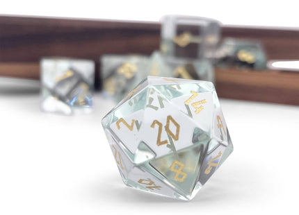 Gamers Guild AZ Norse Foundry Norse Foundry Glass Dice - 7-Piece Set - Zircon Sea Glass Norse Foundry