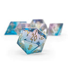 Gamers Guild AZ Norse Foundry Norse Foundry Glass Dice - 7-Piece Set - Zircon Transgender Pride Norse Foundry
