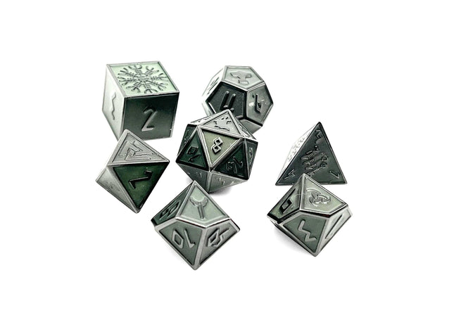 Gamers Guild AZ Norse Foundry Norse Foundry: Green Slime Norse Themed Metal Dice Set Norse Foundry
