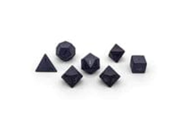Gamers Guild AZ Norse Foundry Norse Foundry: Hematite - Raised 7 Piece RPG Set Gemstone Dice Norse Foundry
