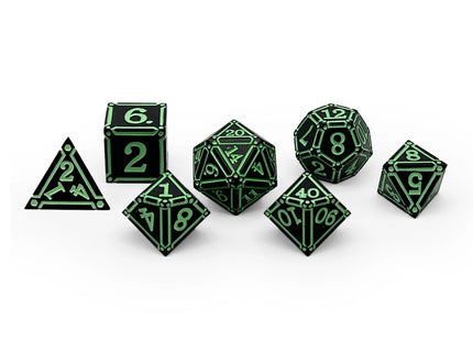 Gamers Guild AZ Norse Foundry Norse Foundry Ironworks - Witches Heart 7 Piece RPG set Alloy Dice Norse Foundry