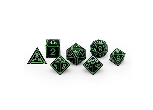 Gamers Guild AZ Norse Foundry Norse Foundry Ironworks - Witches Heart 7 Piece RPG set Alloy Dice Norse Foundry