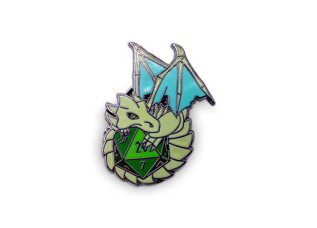Gamers Guild AZ Norse Foundry Norse Foundry - Meeple Metal Dracolich Pin - Green Norse Foundry