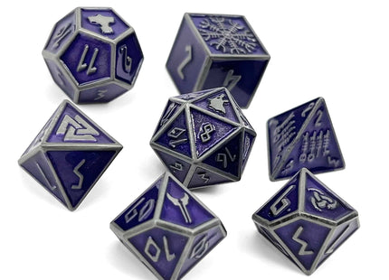 Gamers Guild AZ Norse Foundry Norse Foundry Metal Dice - Doppelgänger - Norse Themed Metal Dice Set Norse Foundry