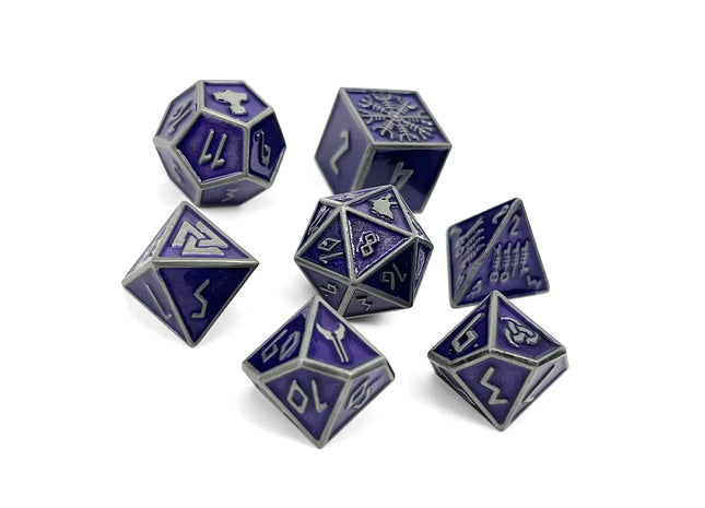 Gamers Guild AZ Norse Foundry Norse Foundry Metal Dice - Doppelgänger - Norse Themed Metal Dice Set Norse Foundry