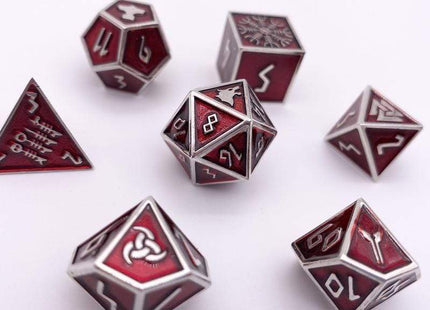 Gamers Guild AZ Norse Foundry Norse Foundry Metal Dice Set - 7-Piece Set - Vampire Blood Norse Foundry