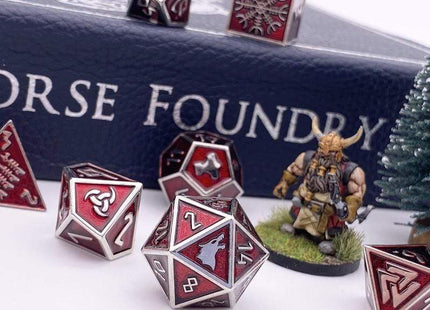 Gamers Guild AZ Norse Foundry Norse Foundry Metal Dice Set - 7-Piece Set - Vampire Blood Norse Foundry