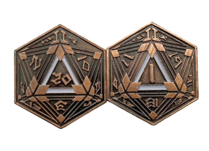 Gamers Guild AZ Norse Foundry Norse Foundry: Metal RPG Crit/Fail Coin Copper Plated- 25mm Norse Foundry