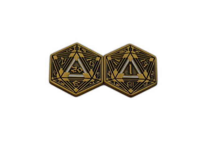 Gamers Guild AZ Norse Foundry Norse Foundry: Metal RPG Crit/Fail Coin Gold Plated-25mm Norse Foundry