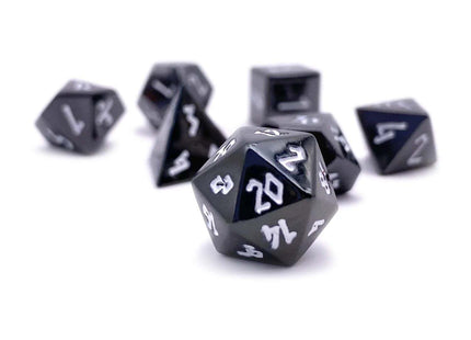 Gamers Guild AZ Norse Foundry Norse Foundry Mini Dice- 7-Piece Set - Drow Black Discontinue