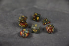Gamers Guild AZ Norse Foundry Norse Foundry Mini Gemstone Dice- 7-Piece Set - Bloodstone Norse Foundry