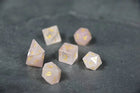 Gamers Guild AZ Norse Foundry Norse Foundry Mini Gemstone Dice- 7-Piece Set - Rose Quartz Norse Foundry