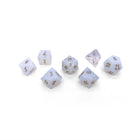 Gamers Guild AZ Norse Foundry Norse Foundry - Opalite - Gold Font 7 Piece Rpg Set Gemstone Dice Norse Foundry