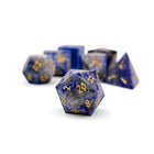 Gamers Guild AZ Norse Foundry Norse Foundry: Pebble Gemstone Dice - Lapis Lazuli (7pc Set) Norse Foundry
