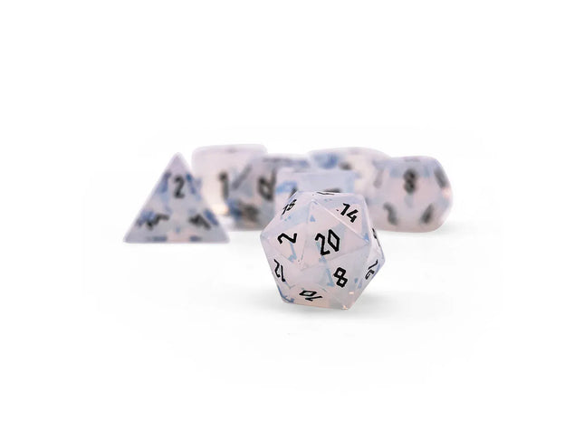 Gamers Guild AZ Norse Foundry Norse Foundry: Pebble Gemstone Dice - Opalite (7pc Set) Norse Foundry