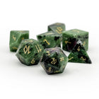 Gamers Guild AZ Norse Foundry Norse Foundry: Pebble Gemstone Dice - Ruby Zoisite (7pc Set) Norse Foundry