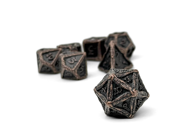 Gamers Guild AZ Norse Foundry Norse Foundry: Pirate Dice - Jolly Roger 7 Piece RPG set Alloy Dice Norse Foundry