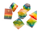 Gamers Guild AZ Norse Foundry Norse Foundry Rainbow Cats Eye - 7 Piece RPG Set Glass Dice Norse Foundry