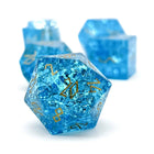 Gamers Guild AZ Norse Foundry Norse Foundry: Shattered Zircon Aquamarine - 7 Piece RPG Set Zircon Glass Dice Norse Foundry