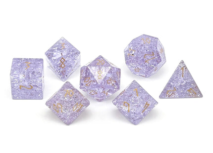 Gamers Guild AZ Norse Foundry Norse Foundry: Shattered Zircon  Glass 7 Piece RPG Set - Alexandrite Norse Foundry