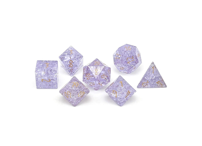 Gamers Guild AZ Norse Foundry Norse Foundry: Shattered Zircon  Glass 7 Piece RPG Set - Alexandrite Norse Foundry
