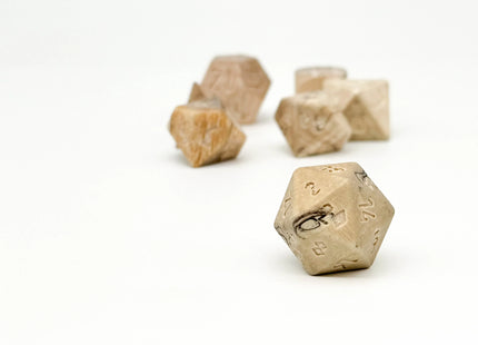 Gamers Guild AZ Norse Foundry Norse Foundry: Spalted Tamarind Wood - 7 Piece RPG Wooden Dice Set Norse Foundry