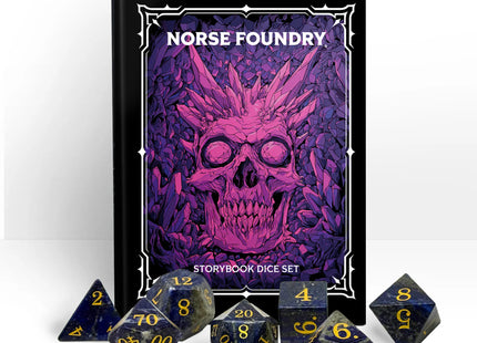 Gamers Guild AZ Norse Foundry Norse Foundry: Storybook Dice - Lapis Lazuli 7-Dice Set Norse Foundry