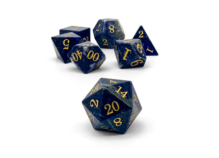 Gamers Guild AZ Norse Foundry Norse Foundry: Storybook Dice - Lapis Lazuli 7-Dice Set Norse Foundry