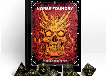 Gamers Guild AZ Norse Foundry Norse Foundry: Storybook Dice - Shattered Smoke Zircon 7-Dice Set Norse Foundry