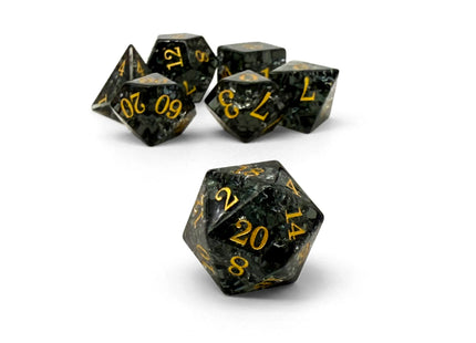 Gamers Guild AZ Norse Foundry Norse Foundry: Storybook Dice - Shattered Smoke Zircon 7-Dice Set Norse Foundry