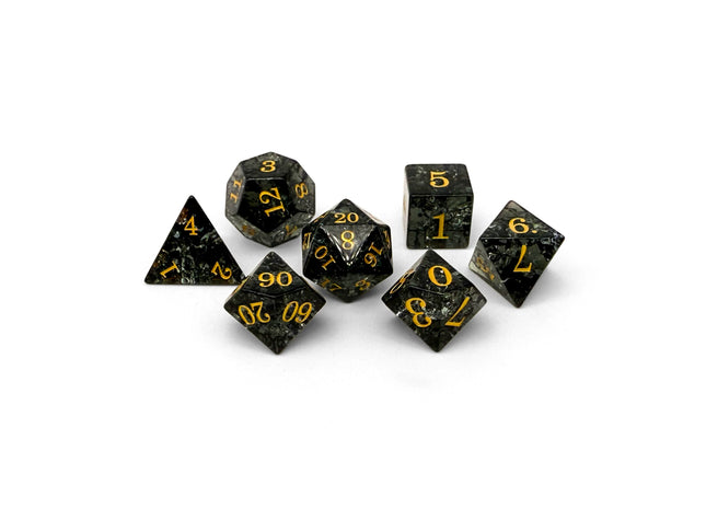 Gamers Guild AZ Norse Foundry Norse Foundry: Storybook Dice - Shattered Smoke Zircon 7-Dice Set Norse Foundry