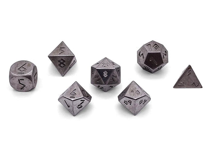 Gamers Guild AZ Norse Foundry Norse Foundry: True Metal Dice Dice - Nickel (7pc Set) Norse Foundry