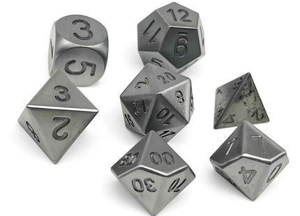 Gamers Guild AZ Norse Foundry Norse Foundry: True Metal Dice Dice - Pig Iron (7pc Set) Norse Foundry