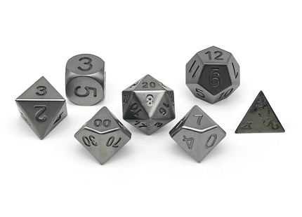 Gamers Guild AZ Norse Foundry Norse Foundry: True Metal Dice Dice - Pig Iron (7pc Set) Norse Foundry