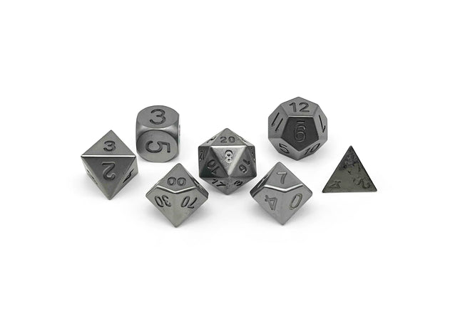 Gamers Guild AZ Norse Foundry Norse Foundry: True Metal Dice Dice - Pig Iron (7pc Set) Norse Foundry