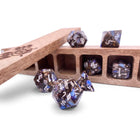 Gamers Guild AZ Norse Foundry Norse Foundry TruStone Dice - 7-Piece Set - Copper Blue Imperial Jasper Norse Foundry