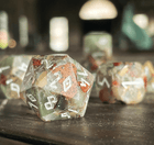 Gamers Guild AZ Norse Foundry Norse Foundry TruStone Dice - 7-Piece Set - Snake Skin Imperial Jasper Norse Foundry