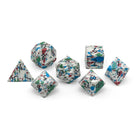 Gamers Guild AZ Norse Foundry Norse Foundry: TruStone Dice - Red, Green, Blue, and White Turquoise (7pc Set) Norse Foundry