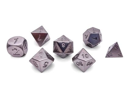 Gamers Guild AZ Norse Foundry Norse Foundry: Tungsten - 7 Piece RPG Set True Metal Dice Norse Foundry