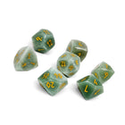 Gamers Guild AZ Norse Foundry Norse Foundry: Wondrous Cut Dice - Green Aventurine with Gold (7pc Set) Norse Foundry