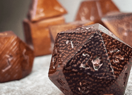 Gamers Guild AZ Norse Foundry Norse Foundry Wooden Dice - 7-Piece Set - African Teak Norse Foundry