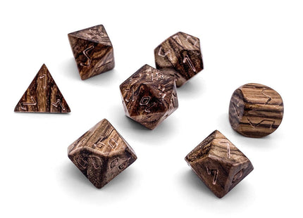 Gamers Guild AZ Norse Foundry Norse Foundry Wooden Dice - 7-Piece Set - Alligator Wood Norse Foundry
