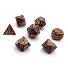 Gamers Guild AZ Norse Foundry Norse Foundry Wooden Dice - 7-Piece Set - Alligator Wood Norse Foundry